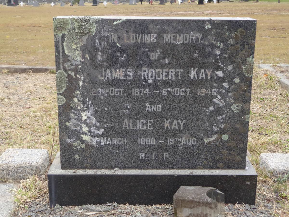 KAY James Robert 1874-1946 &amp; KAY Alice 1888-1957
