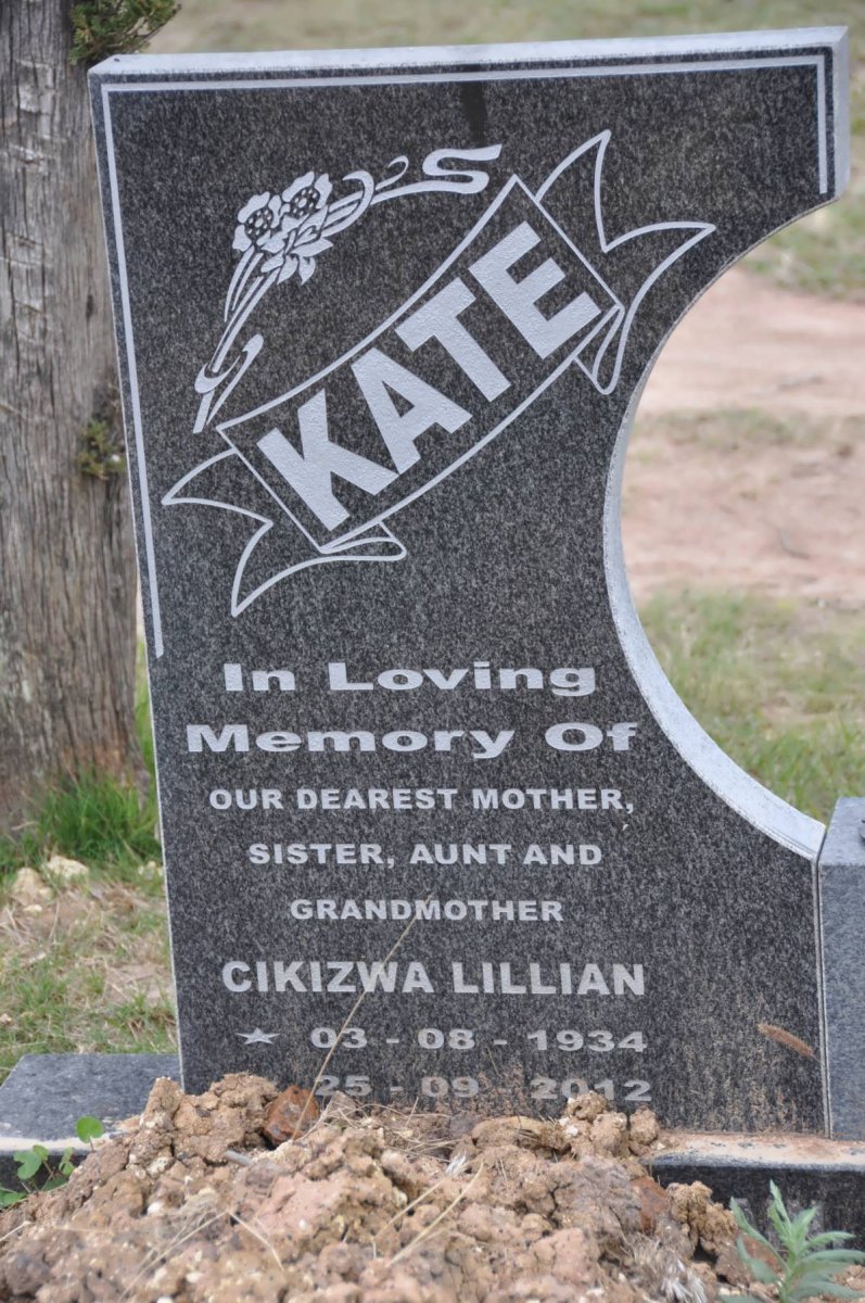 KATE Cikizwa Lillian 1934-2012