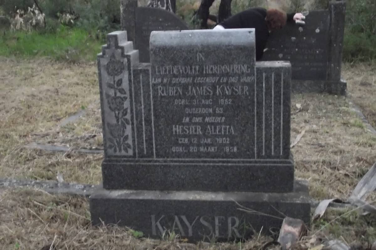 KAYSER Ruben James -1952 &amp; Hester Aletta 1902-1958