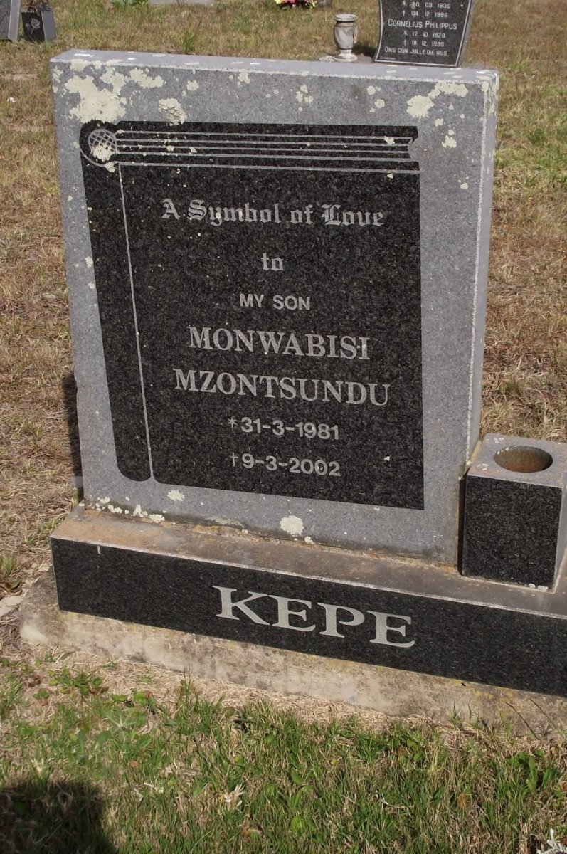 KEPE Monwabisi Mzontsundu 1981-2002