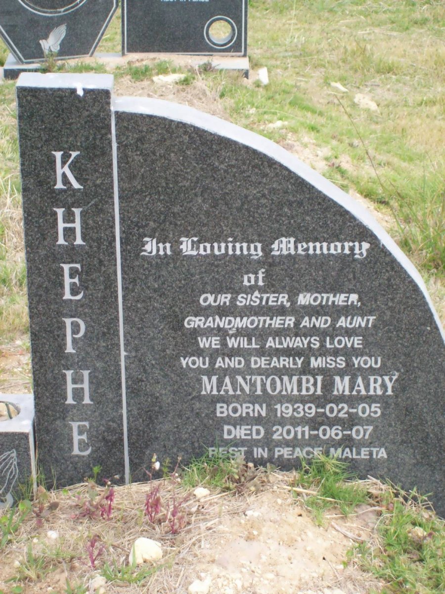 KHEPHE Montombi Mary 1939-2011