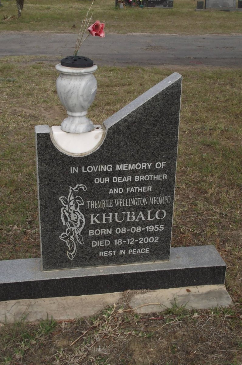KHUBALO Thembile Wellington Mpompo 1955-2002