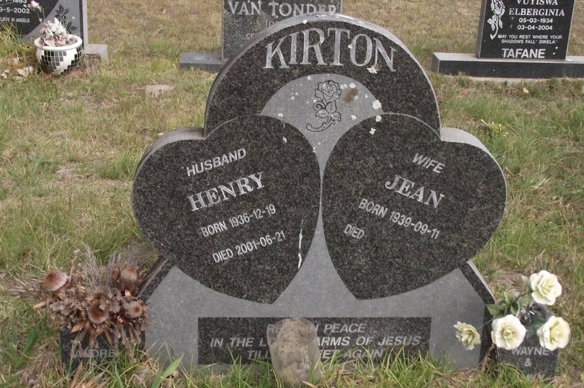 KIRTON Henry 1936-2001 &amp; Jean 1939-