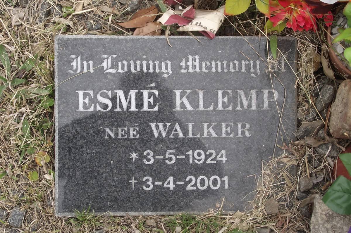 KLEMP Esmé nee WALKER 1924-2001
