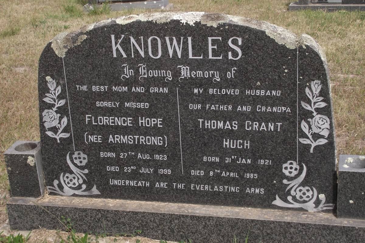 KNOWLES Thomas Grant Hugh 1921-1985 &amp; Florence Hope ARMSTRONG 1923-1999
