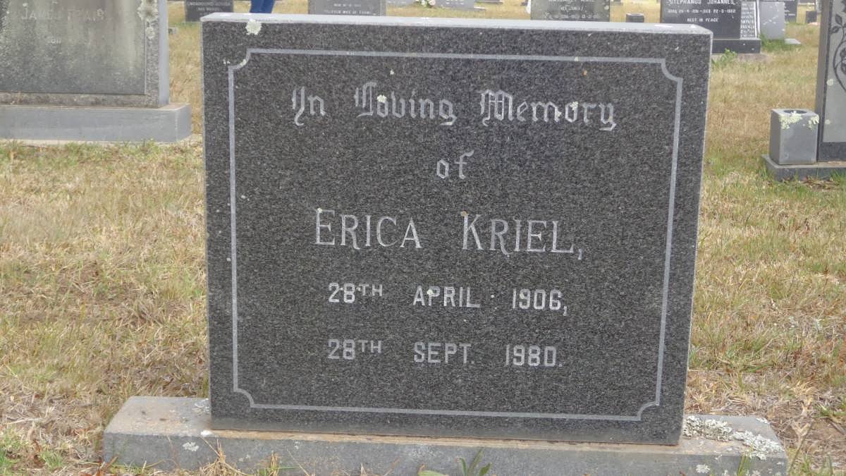 KRIEL Erica 1906-1980