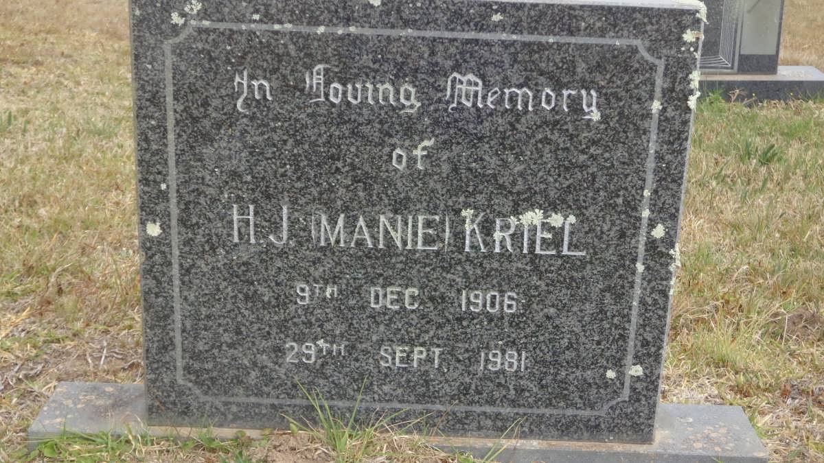 KRIEL H.J. 1906-1981