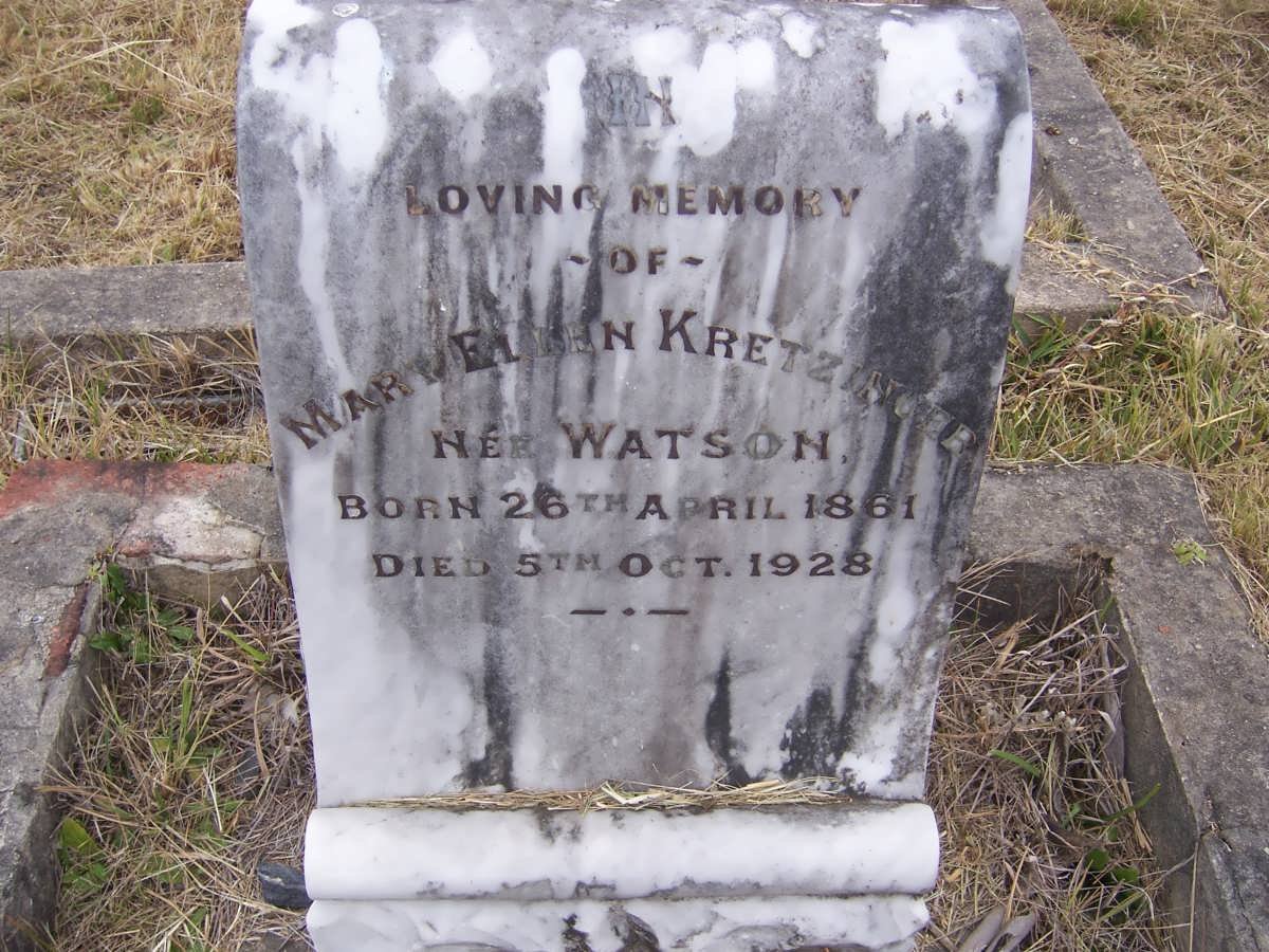 KRETZINGER Mary Ellen nee WATSON 1861-1928