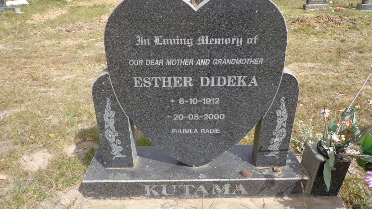 KUTAMA Esther Dideka 1912-2000