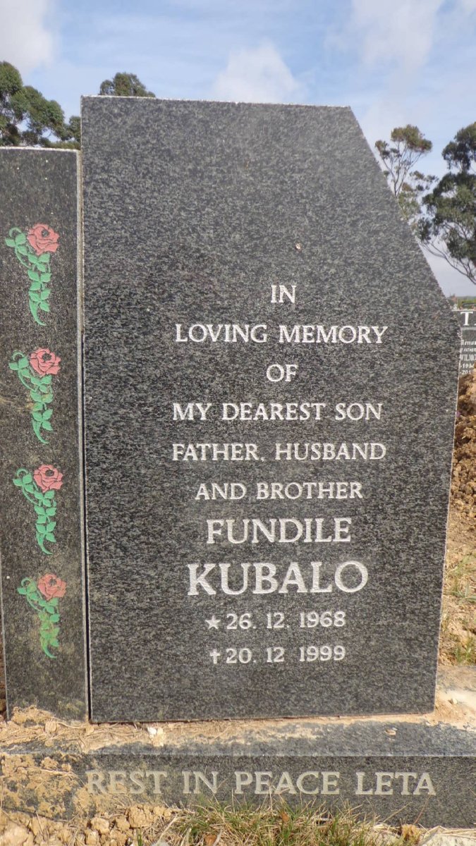 KUBALO Fundile 1968-1999