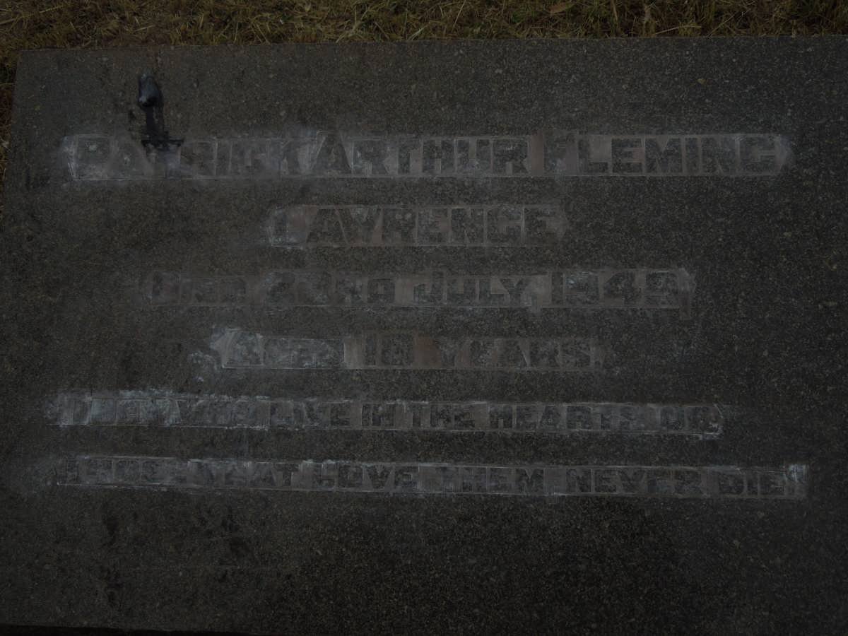 LAWRENCE Patrick Arthur Fleming -1949