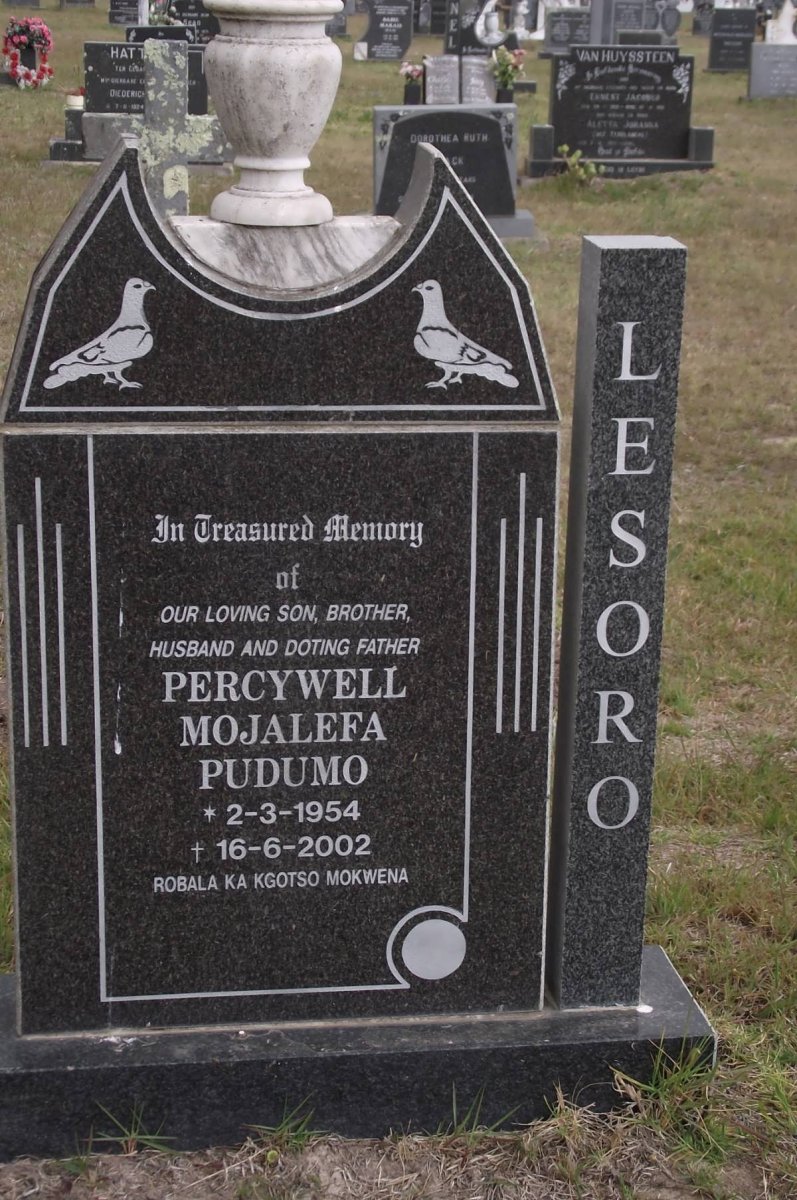 LESORO Percywell Mojalefa Pudumo 1954-2002