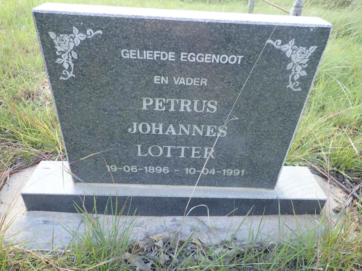 LOTTER Petrus Johannes 1896-1991