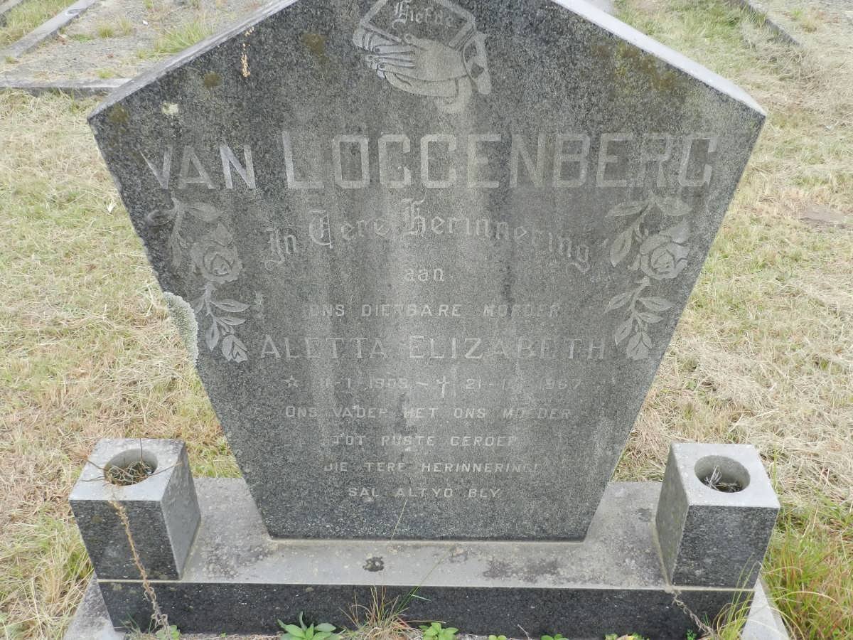 LOGGENBERG Aletta Elizabeth, van 1909-1967