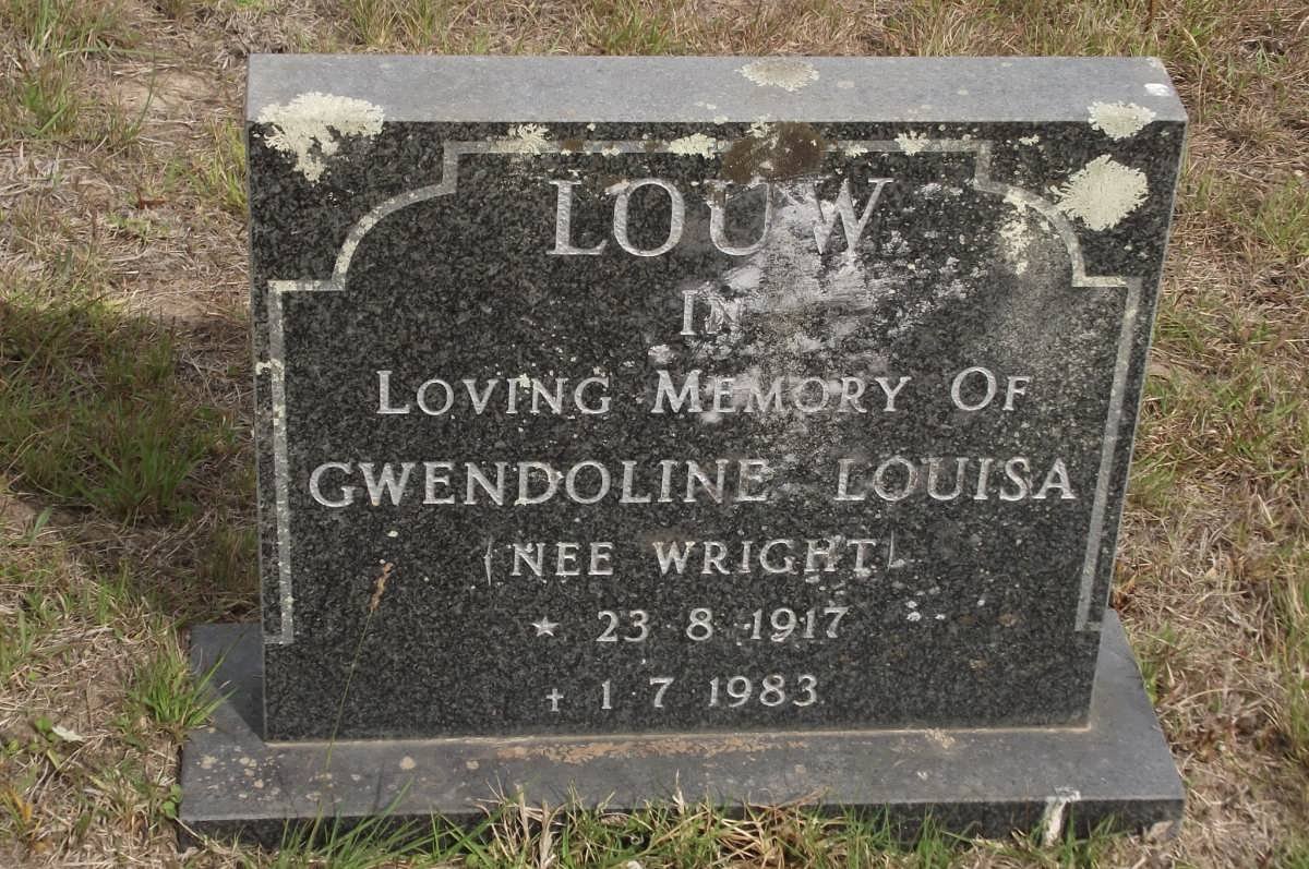 LOUW Gwendoline Louisa nee WRIGHT 1917-1983