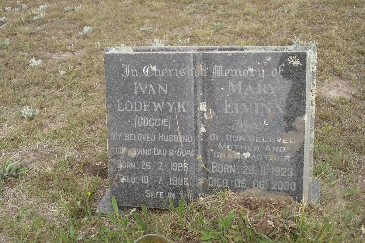 LODEWYK Ivan 1926-1996 &amp; Mary Elvina 1923-2000