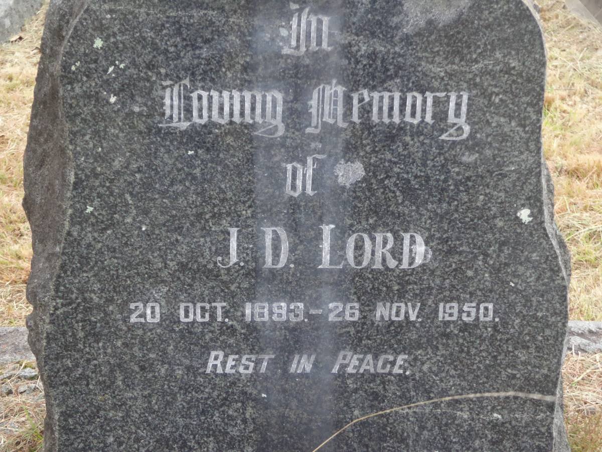 LORD J.D. 1893-1950