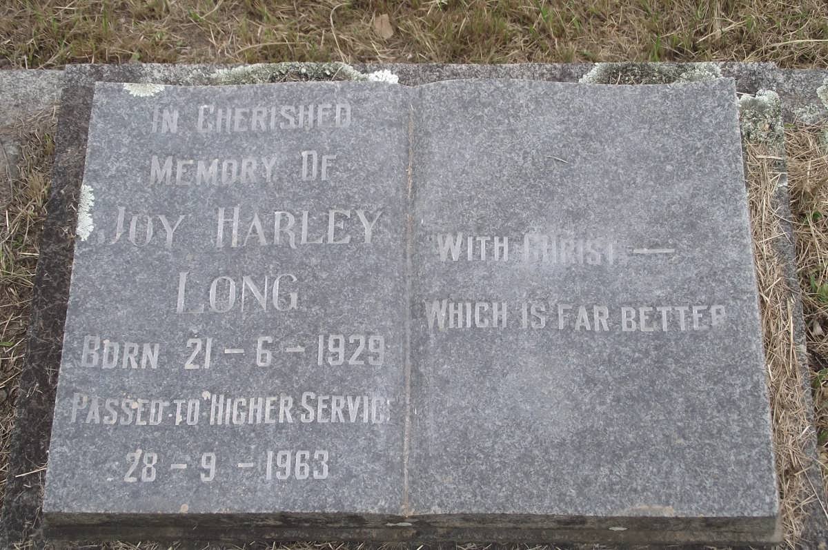 LONG Joy Harley 1929-1963