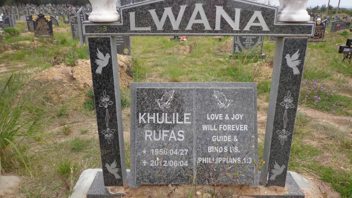 LWANA Khulile Rufas 1956-2012