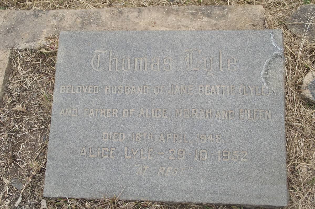 LYLE Thomas -1948 :: LYLE Alice -1952