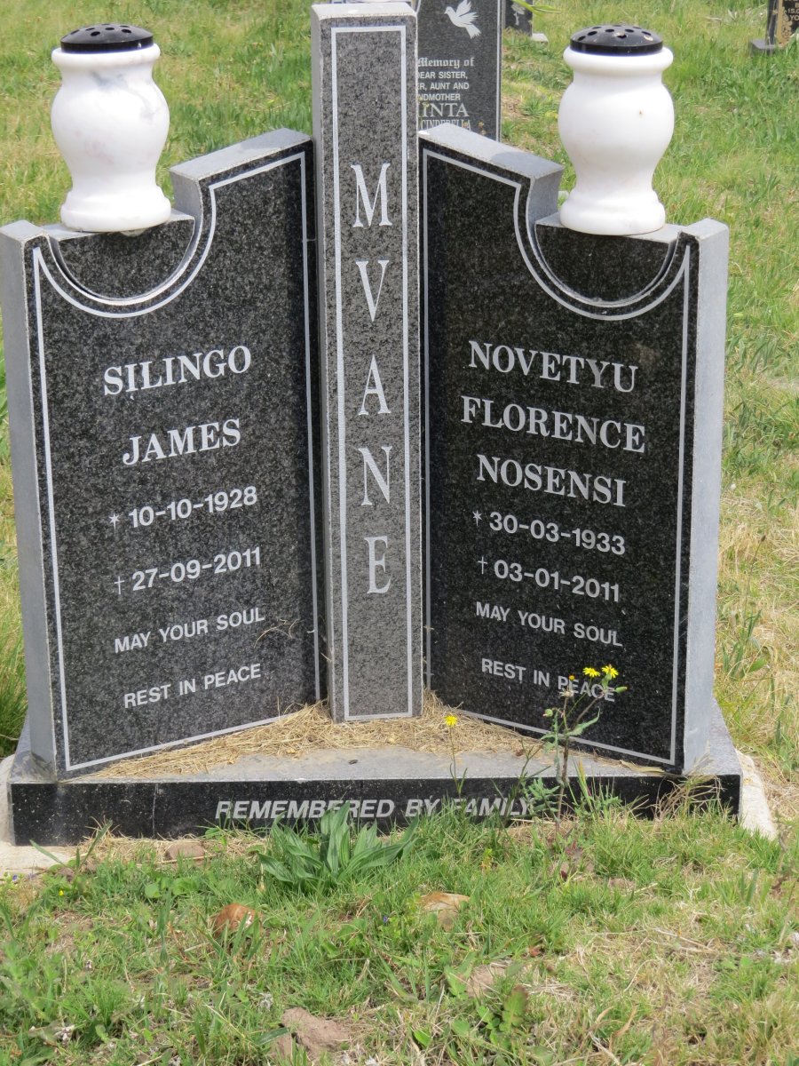MVANE Silingo James 1928-2011 &amp; Novetyu Florence Nosensi 1933-2011