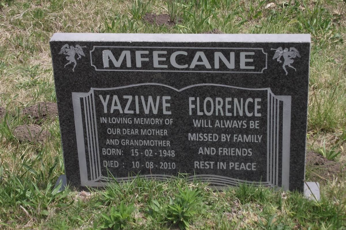 MFECANE Yaziwe Florence 1948-2010