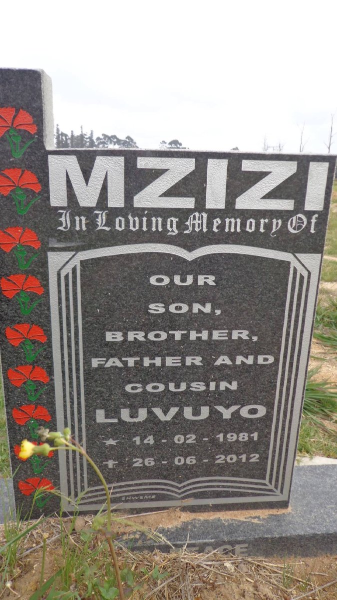 MZIZI Luvuyo 1981-2012