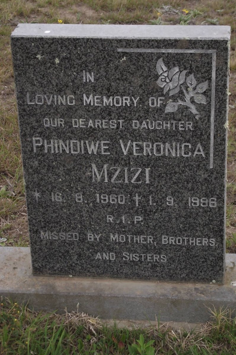 MZIZI Phindiwe Veronica 1960-1996