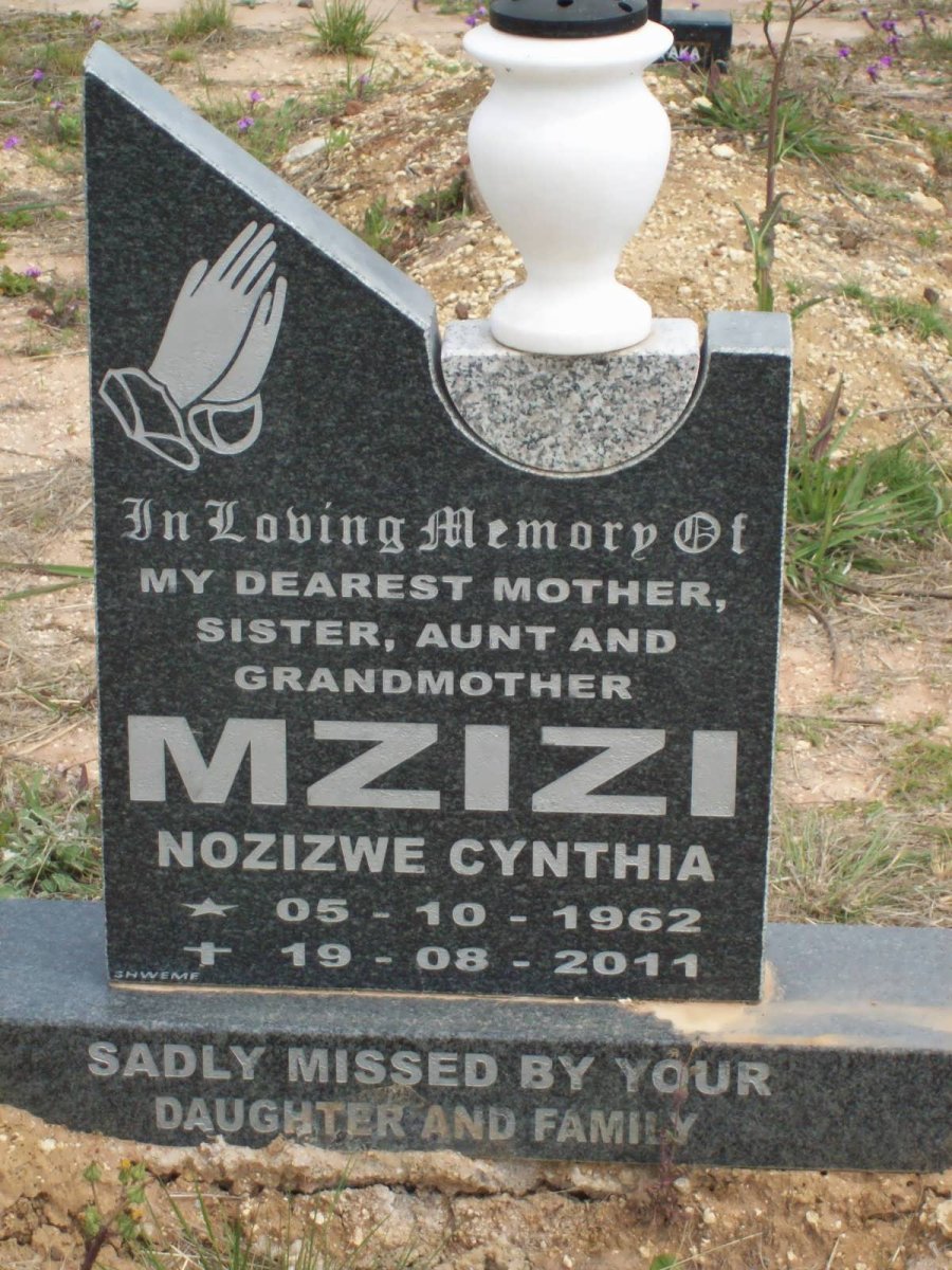 MZIZI Nozizwe Cynthia 1962-2011