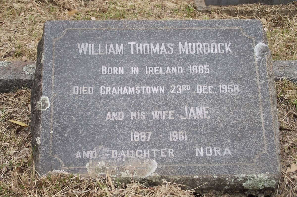 MURDOCK William Thomas 1885-1958 &amp; Jane 1887-1961 :: MURDOCK Nora
