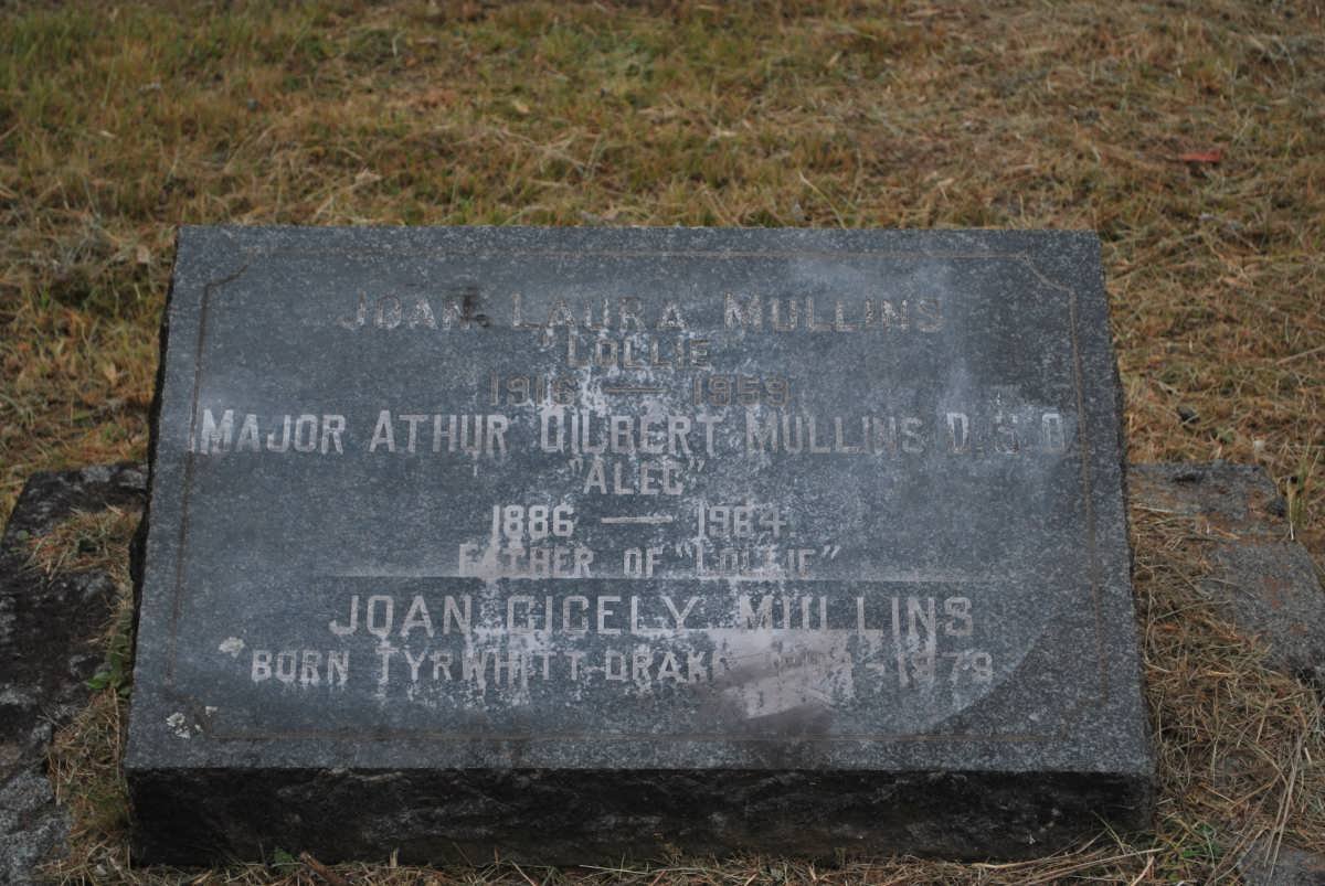 MULLINS Athur Gilbert 1886-1964 :: MULLINS Joan Laura 1916-1959 :: MULLINS Joan Cicely 1894-1979 nee TYRWHITT-DRAKE
