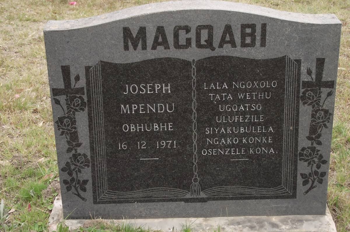 MAGQABI Joseph Mpendu -1971