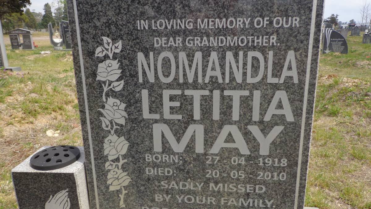 MAY Nomandla Letitia 1918-2010