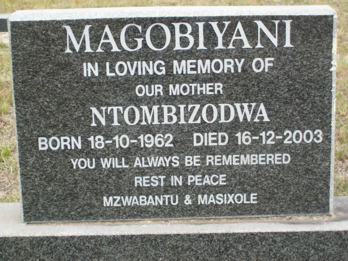 MAGOBIYANI Ntombizodwa 1962-2003