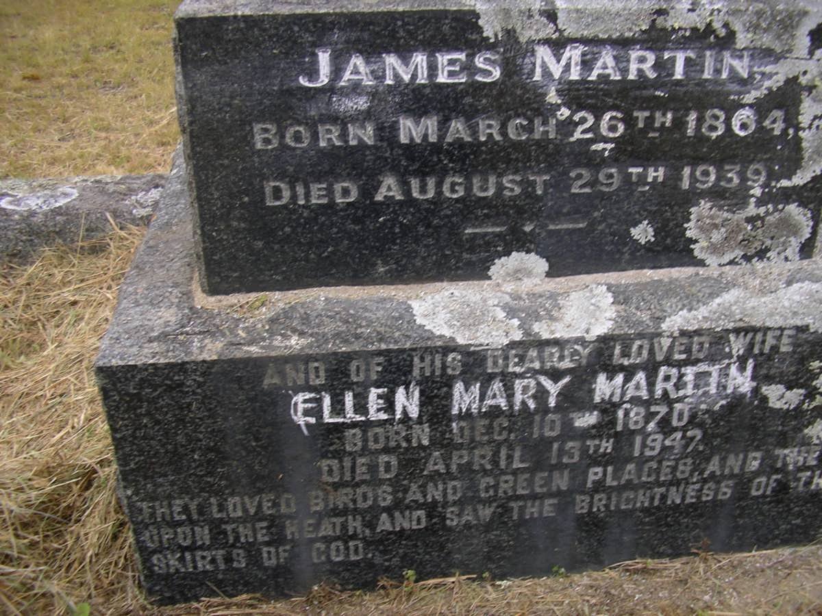 MARTIN James 1864-1939 &amp; Ellen Mary 1870-1947