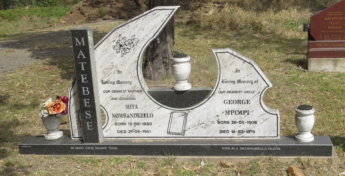 MATEBESE George Mpimpi 1908-1979 &amp; Mita Nombandezelo 1880-1961