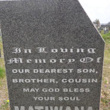 MATIWANA Vusumzi 1980-2010