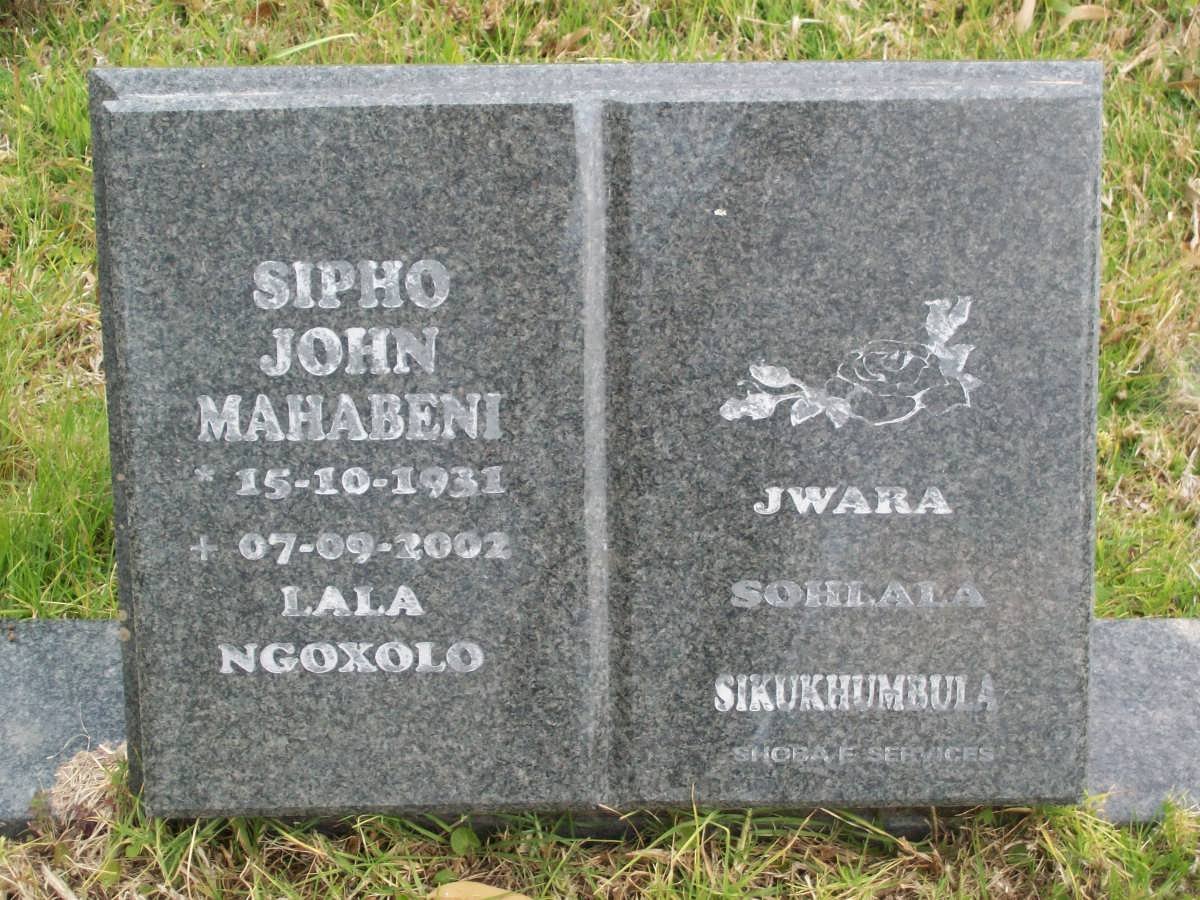 MAHABENI Sipho John 1931-2002