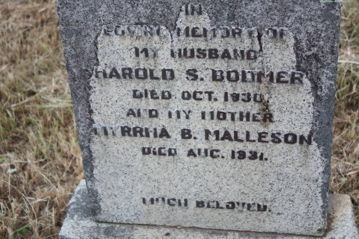 MALLESON Myrrha B. -1931 :: BODMER Harold S. -1930