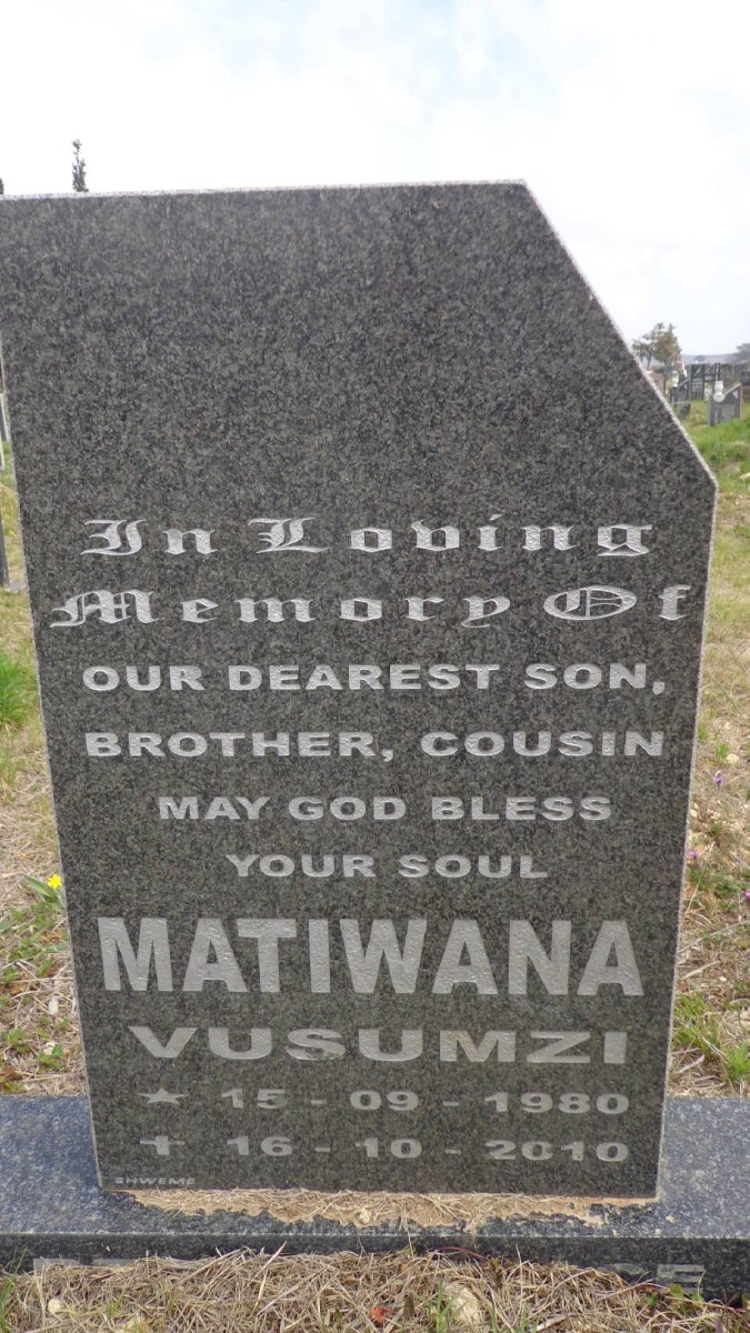 MATIWANA Vusumzi 1980-2010