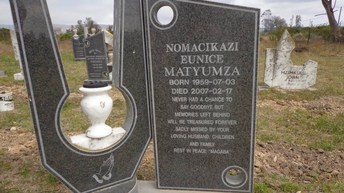 MATYUMZA Nomacikazi Eunice 1959-2007