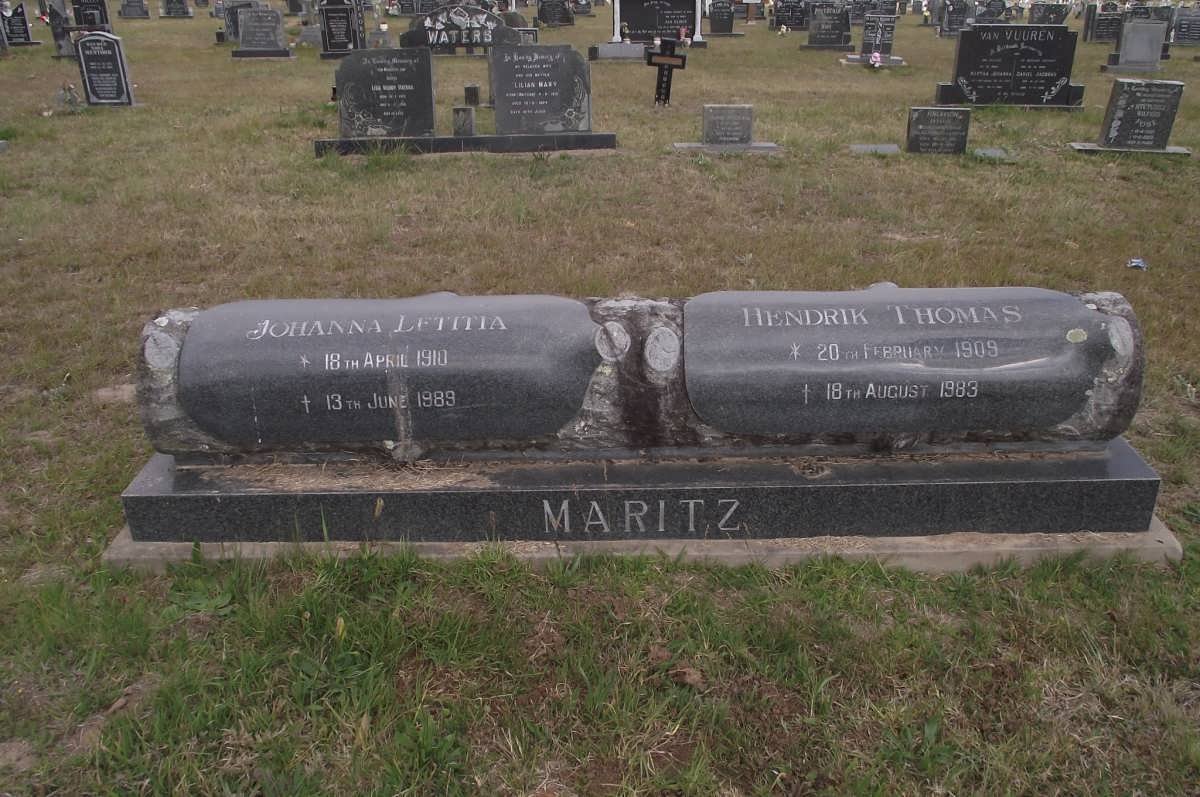 MARITZ Hendrik Thomas 1909-1983 &amp; Johanna Letitia 1910-1989