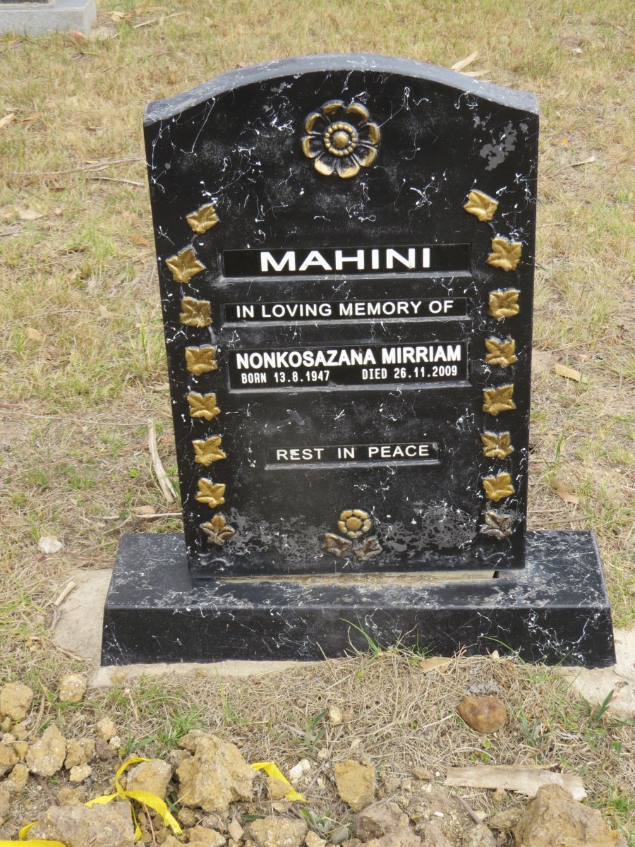 MAHINI Nonkosazana Mirriam 1947-2009