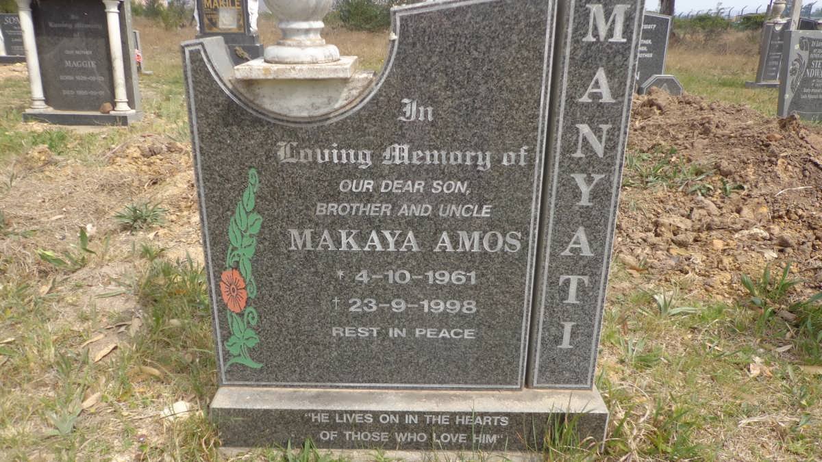 MANYATI Makaya Amos 1961-1998