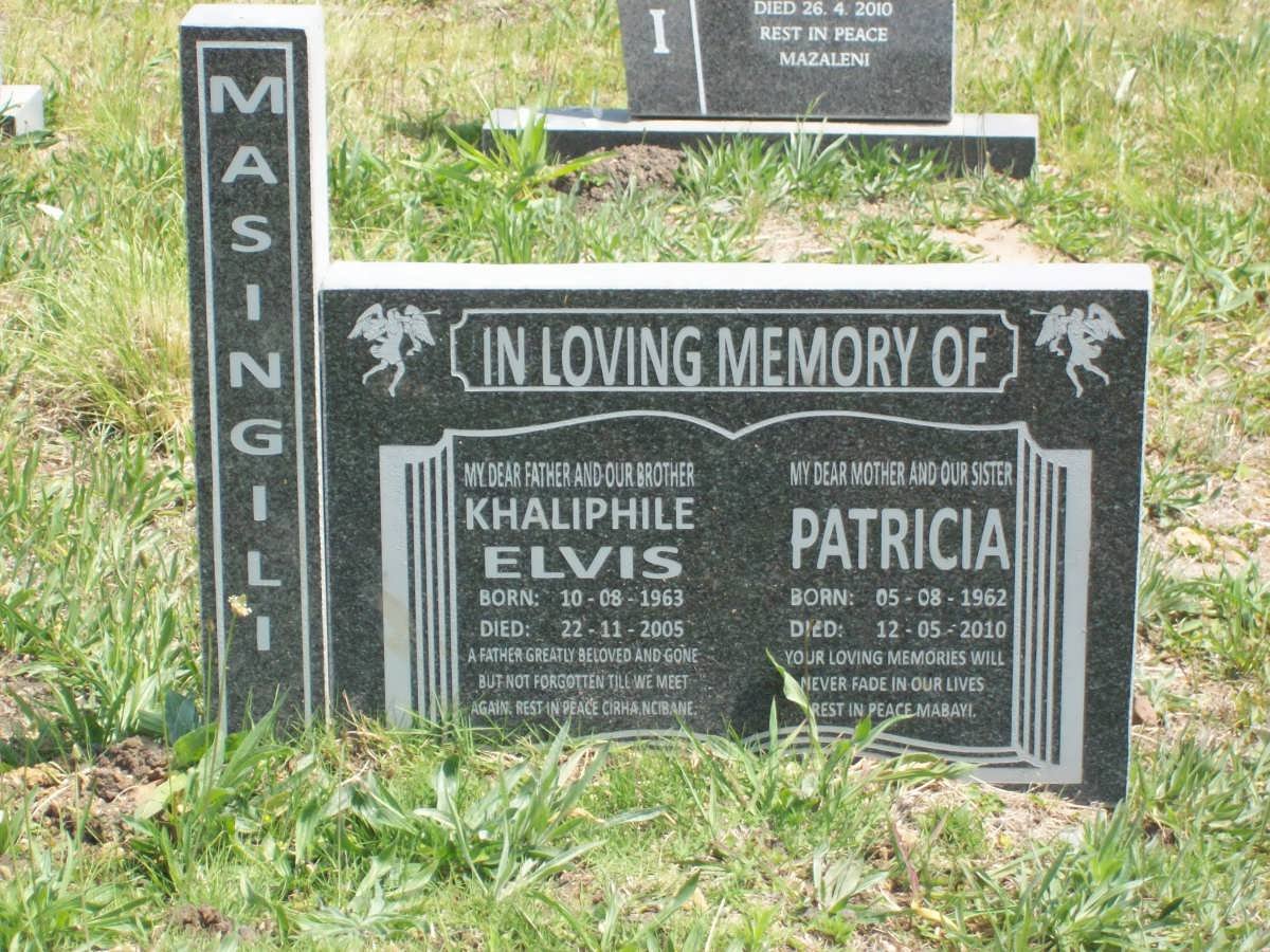MASINGILI Khaliphile Elvis 1963-2005 &amp; Patricia 1962-2010