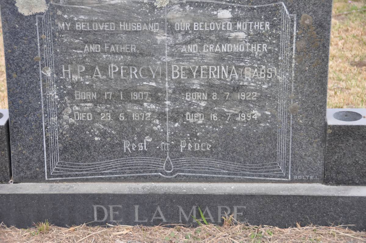 MARE H.P.A., de la 1907-1972 &amp; Beyerina 1922-1994