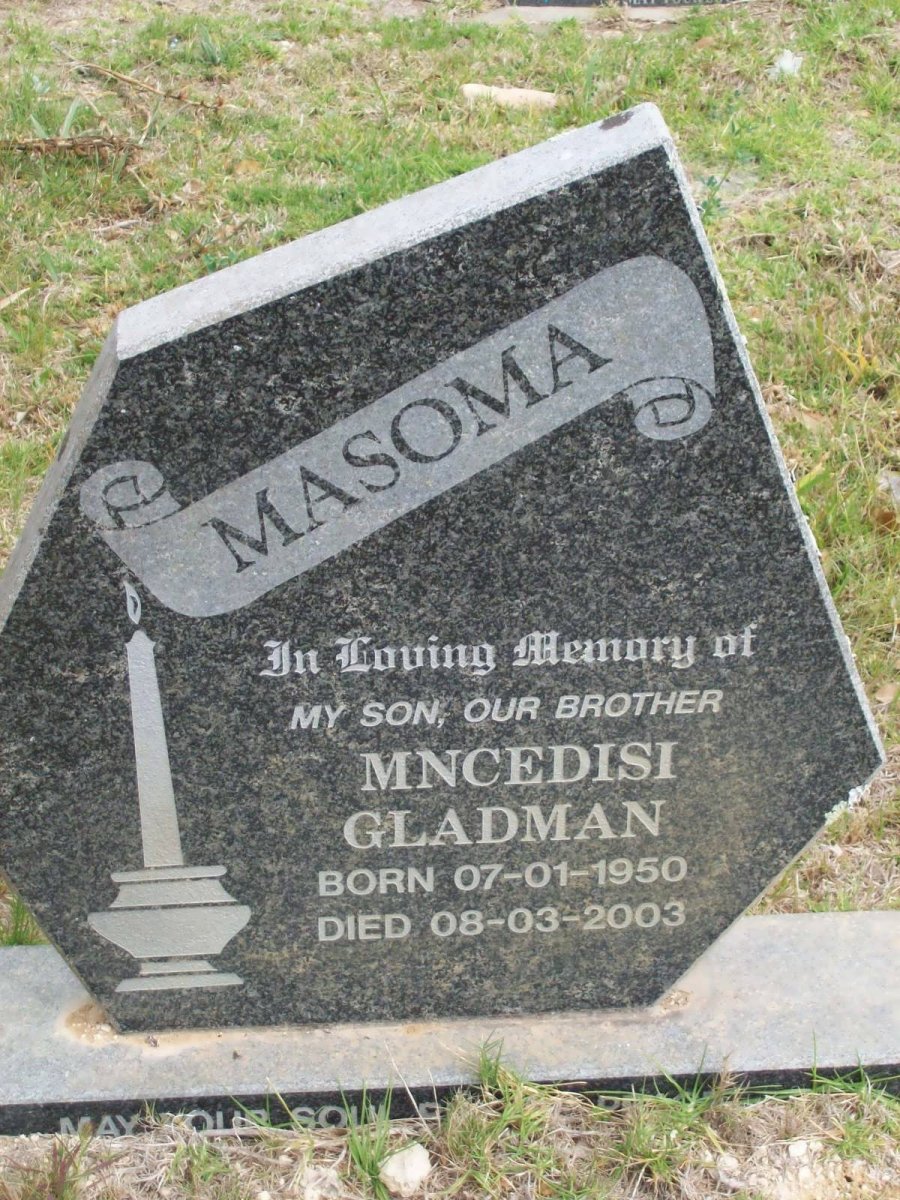 MASOMA Mncedisi Gladman 1950-2003