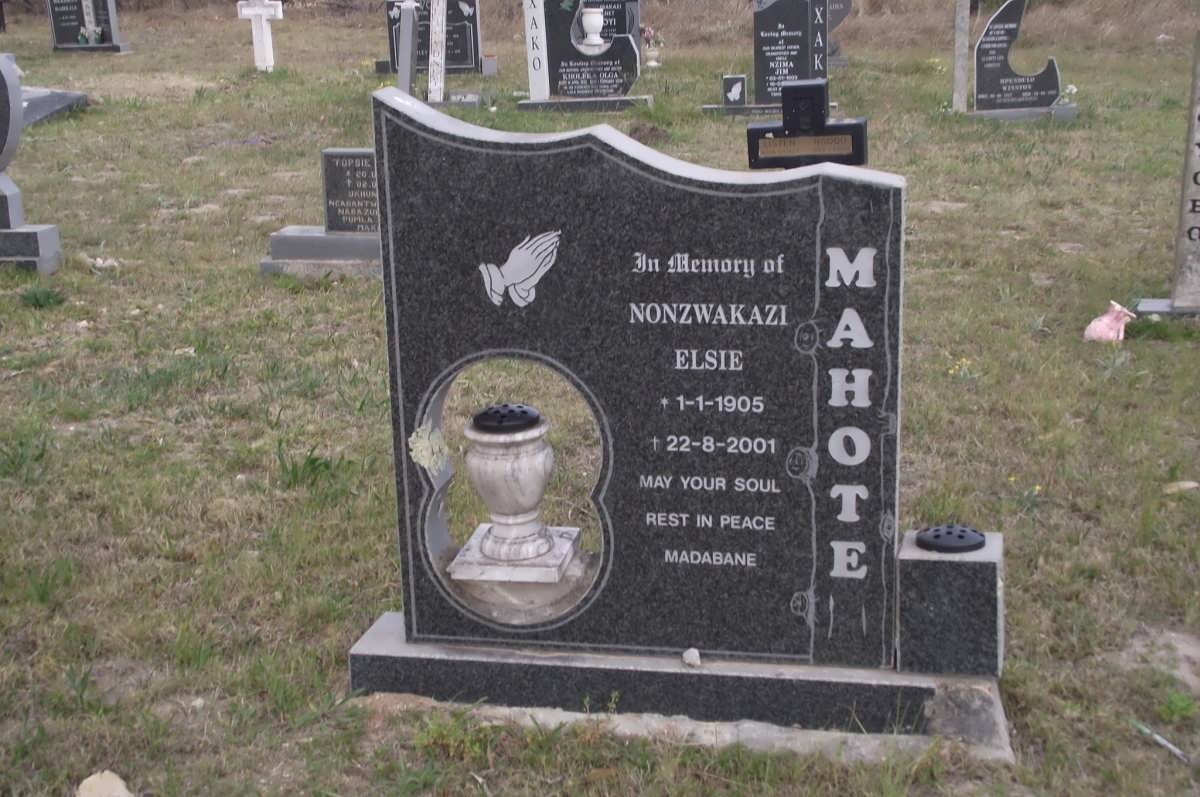 MAHOTE Nonzwakazi Elsie 1905-2001