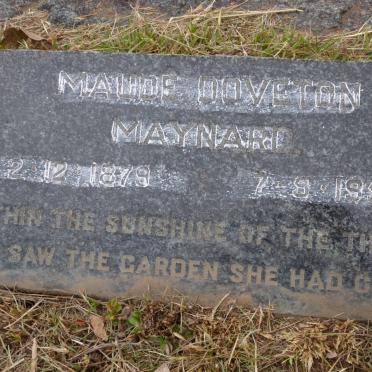 MAYNARD Maude Doveton 1879-1953