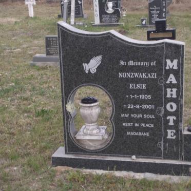 MAHOTE Nonzwakazi Elsie 1905-2001